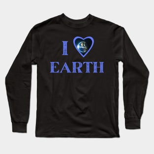 I Love Earth Heart Long Sleeve T-Shirt